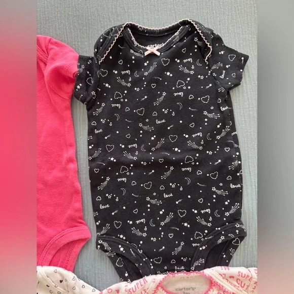 🛎️ Clearance Carter’s Baby Bodysuit 6 Pieces Size 3 Months - Picture 4 of 10